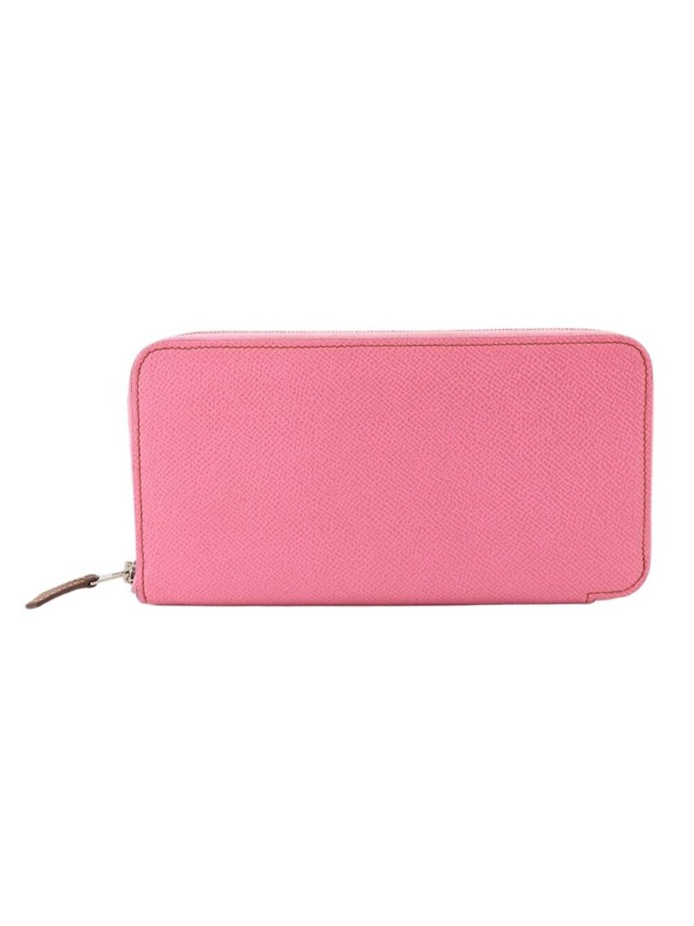 Hermes Azap Long Silk'in Zip Around Wallet Epsom Pink Azapp Silkin